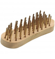 Cepillo manual con 5 hileras de púas de acero latonado